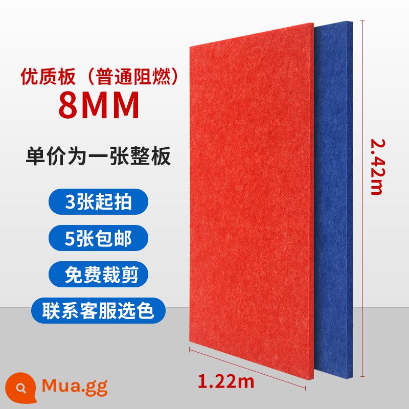 Tấm hấp thụ âm thanh bằng sợi polyester ktv mẫu giáo đặc biệt phòng piano phòng thu âm rạp chiếu phim phòng thu âm trang trí tường tấm nỉ cách âm - Tùy chỉnh tấm chống cháy chất lượng cao thông thường có độ dày 8 mm, toàn bộ tấm 1,22 * 2,42 mét