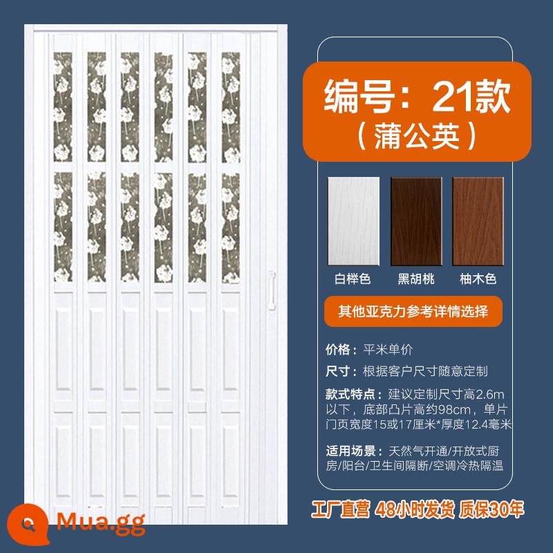 Yinghui PVC cửa gấp đẩy-kéo mở nhà bếp cửa trượt phân vùng trong nhà bột phòng ban công vô hình shop cửa - 21 mẫu❤❤Cài đặt dễ dàng❤❤