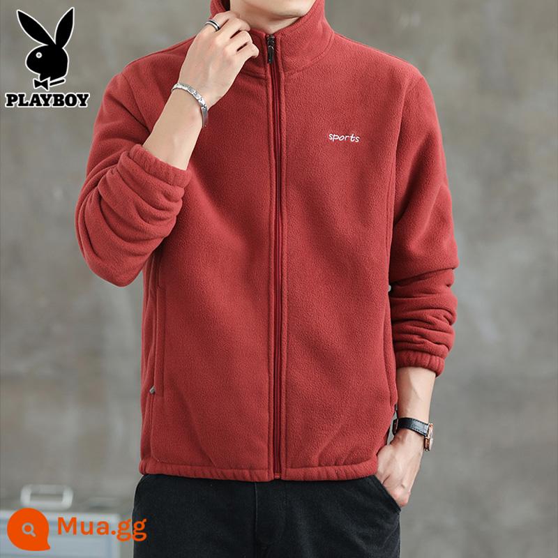 Huahua Gongzi Shake Pill Coat Mùa đông 2022 Xu hướng mới, Velvet Decorened Leisure Stand -up áo khoác cổ áo - rượu vang đỏ 921