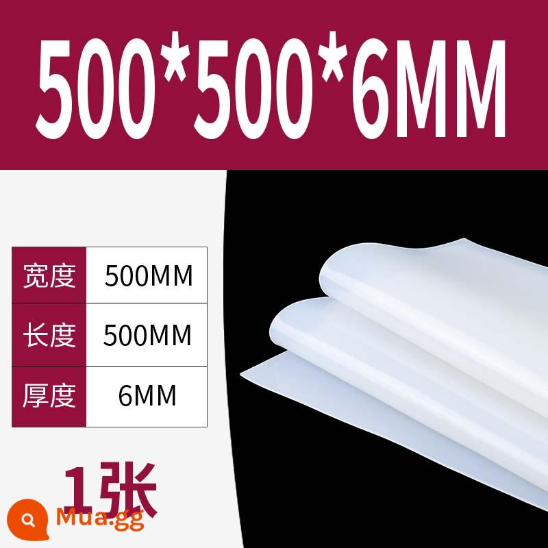 Tấm cao su silicon gia công cao su chịu nhiệt độ cao Đệm đệm chống sốc Gioăng silicon Cao su silicon dày 13510mm đàn hồi cao - 500*500*6mm