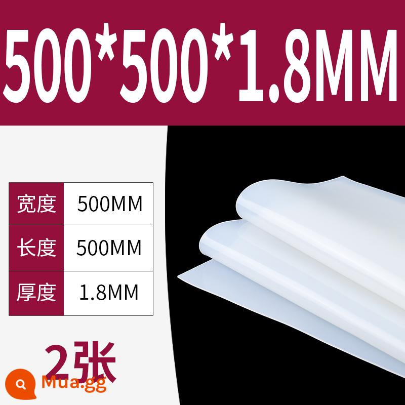 Tấm cao su silicon gia công cao su chịu nhiệt độ cao Đệm đệm chống sốc Gioăng silicon Cao su silicon dày 13510mm đàn hồi cao - 500*500*1.8mm (2 ảnh)