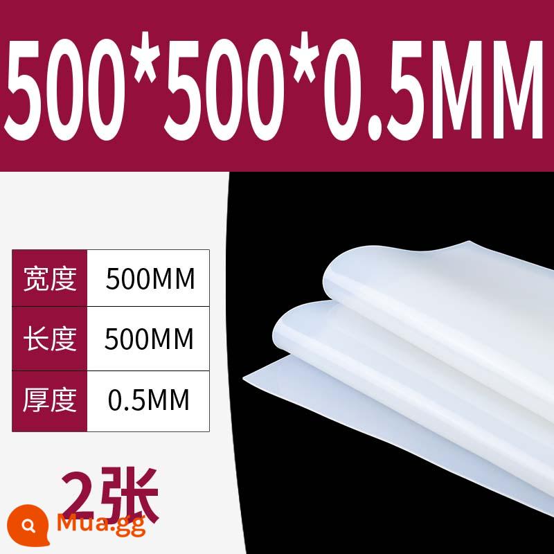 Tấm cao su silicon gia công cao su chịu nhiệt độ cao Đệm đệm chống sốc Gioăng silicon Cao su silicon dày 13510mm đàn hồi cao - 500*500*0.5mm (2 ảnh)