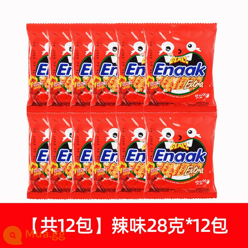 Indonesia nhập khẩu mì gà Gemez mì giòn 30g * 144 túi đồ ăn nhẹ khô đồ ăn nhẹ thực phẩm giải trí bán buôn - [12 gói*28g] Cay