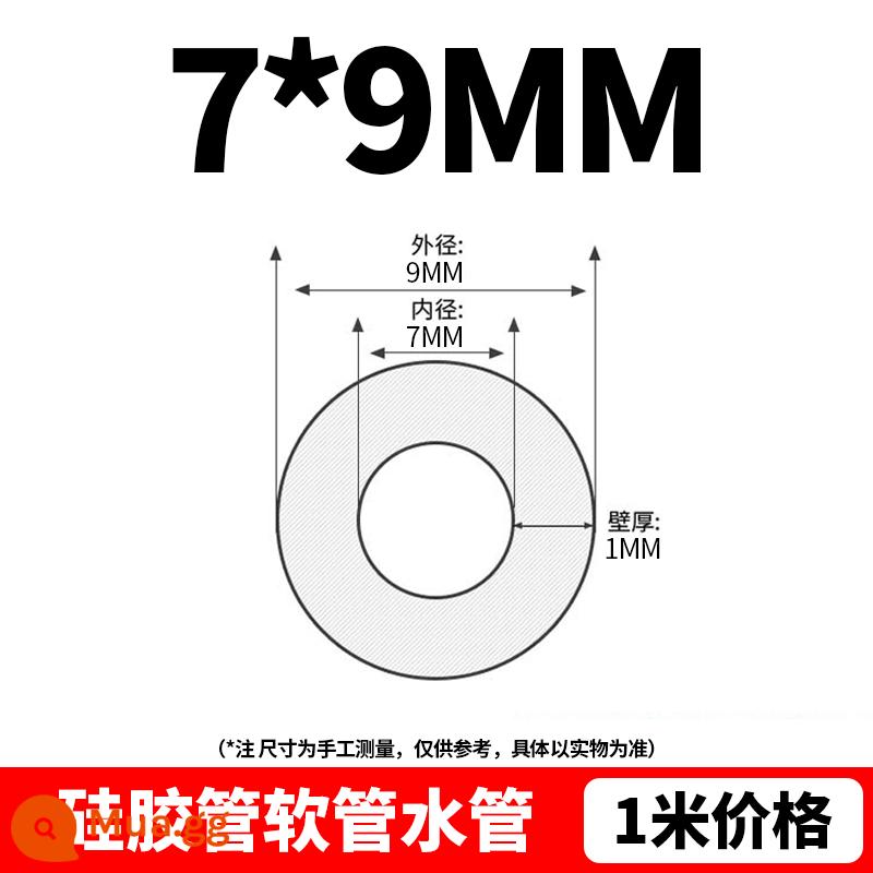 Thực phẩm ống silicon thực phẩm trong suốt -cấp độ cao độ dẻo dai dẻo dai dẻo dẻo dai dát - 7*9mm (giá 1 mét)