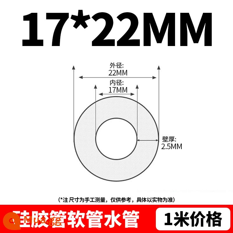 Thực phẩm ống silicon thực phẩm trong suốt -cấp độ cao độ dẻo dai dẻo dai dẻo dẻo dai dát - 17*22 (giá 1 mét)