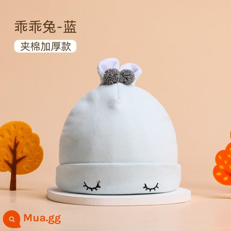 Mũ Bé Bettys Mùa Xuân Và Mùa Thu Mới Cotton Lốp Nón Sơ Sinh Nam Cho Bé Sơ Sinh 0-6 Tháng Mùa Thu Đông - Thỏ Tốt-Xanh (Mùa Thu Đông)