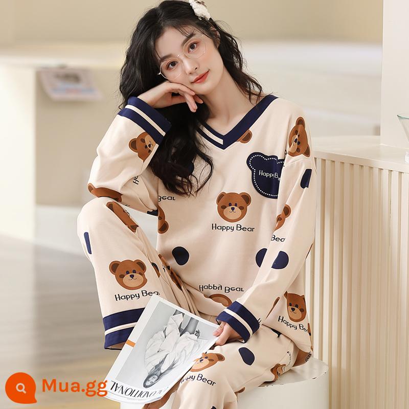 Bộ Đồ Ngủ Cho Nữ Xuân Thu 2023 Mới Dài Tay Nguyên Chất Cotton Mỏng Bé Gái Kẻ Sọc Mặc Nhà Hai Bộ đồ Mùa Hè - AC96359