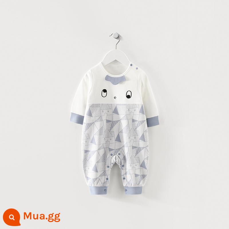 Balo heo đất bé jumpsuit mùa xuân và mùa thu áo khoác ngoài sơ sinh áo liền quần áo liền quần lưới đỏ siêu phong cách nước ngoài quần áo trẻ em - thanh thản màu xanh