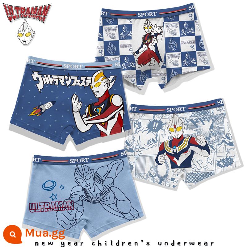 Quần lót trẻ em bé trai cotton bốn góc boxer boy 12 quần đùi vừa và lớn trẻ em 15 tuổi phần mỏng mùa hè không có pp - 4M--ST-60421