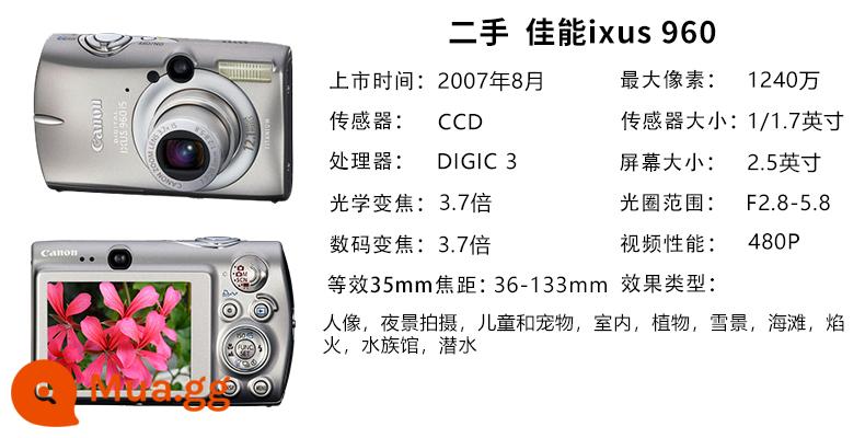 Máy ảnh kỹ thuật số CCD cổ điển Canon/Canon IXUS 132/210/75/700/860 được sử dụng - ixus 960