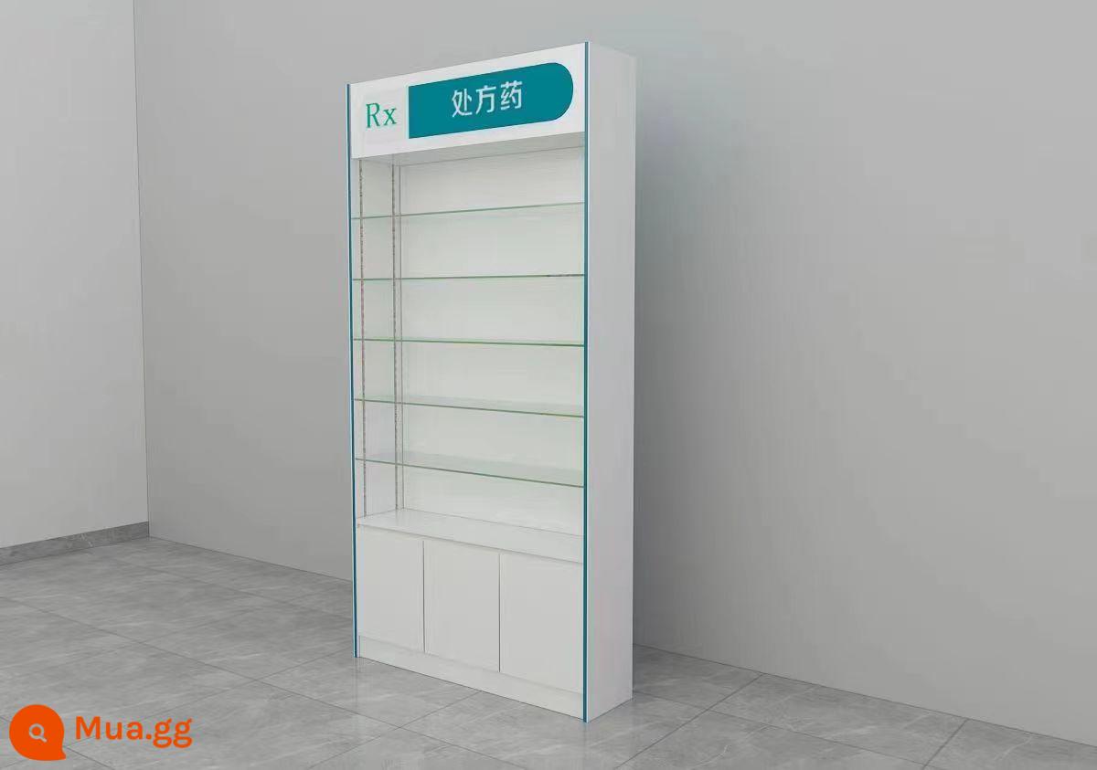 Cửa hàng dược phẩm Counter Western Y học tủ trưng bày tủ kính Kính Sơn Sơn gỗ Dược phẩm Kệ dược phẩm - Tủ cao 100*30*240