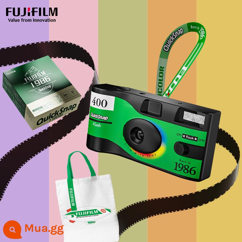 Vận chuyển miễn phí tại chỗ Fuji ISO/ACE400 KUDA CUNG CẤP CUNG CẤP CARNET - Bộ hộp quà Fuji QuickSnap1986 24 năm