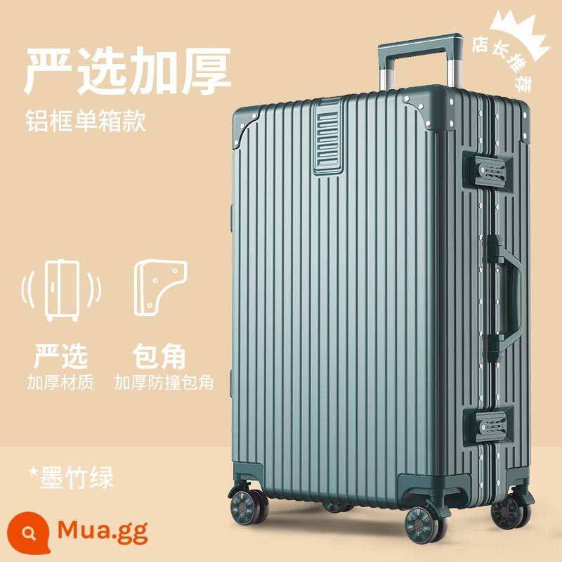 Vali Nam Công Suất Lớn Xe Đẩy Ốp Lưng Bánh Xe Đa Năng Vali Nữ 32 Inch Bền Mật Khẩu Bao Da Mới 2022 - Tre xanh đen [khung nhôm được lựa chọn nghiêm ngặt]