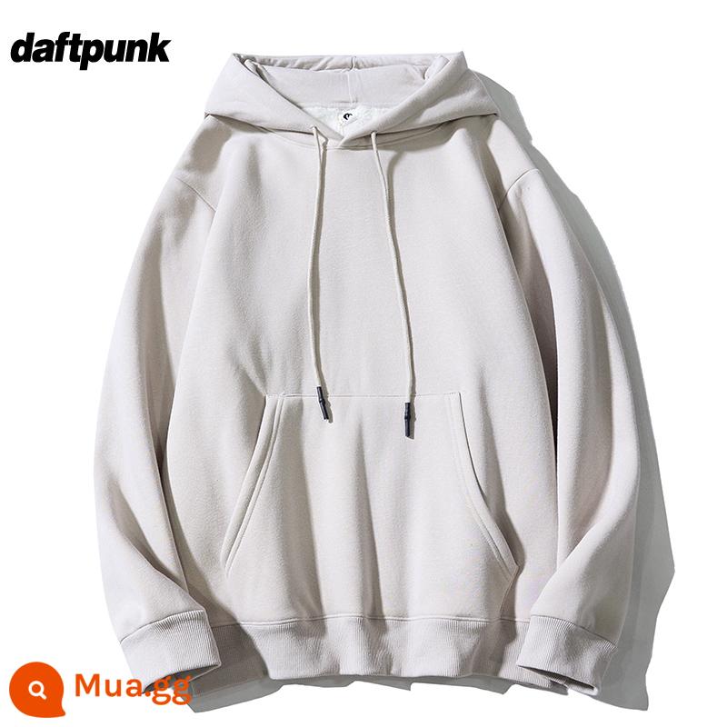 Nặng 500G Không Lông Cừu Mỹ Retro Có Mũ Nam Nữ Đồng Màu Lười Gió Cặp Đôi Áo Hoodie Plus Áo Khoác Nỉ - hoa mai WY0369