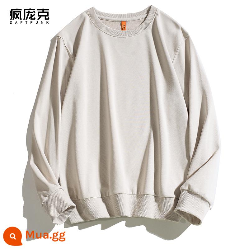 Mùa xuân và mùa thu mới hợp thời trang cotton áo len cơ bản không có mũ của phụ nữ quần áo lớp bên trong dài tay áo khoác nam và nữ áo chui đầu cặp đôi - 111 quả mơ