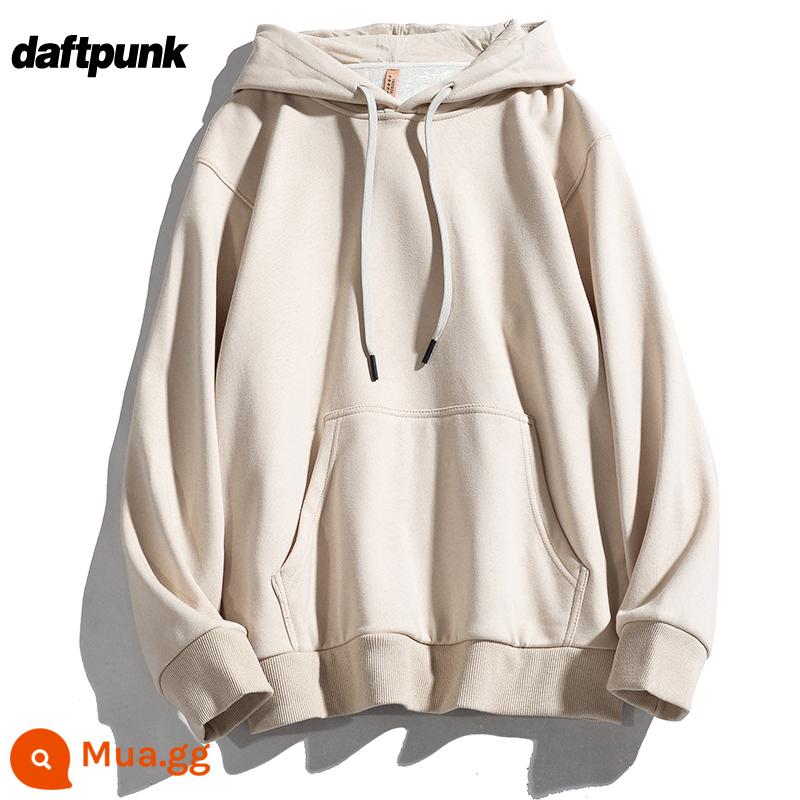 Nặng 500G Không Lông Cừu Mỹ Retro Có Mũ Nam Nữ Đồng Màu Lười Gió Cặp Đôi Áo Hoodie Plus Áo Khoác Nỉ - WYY078 bông nguyên chất mơ