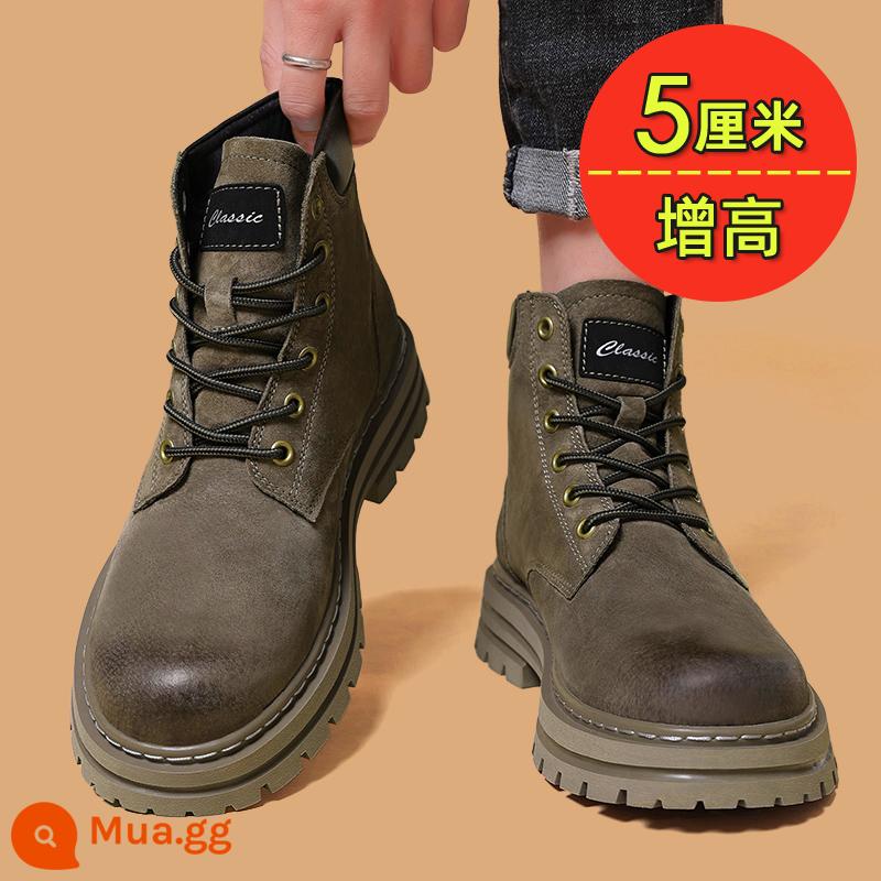 Boots Boots Big Yellow Men's Winter Leath - Kaki (tăng size nam)