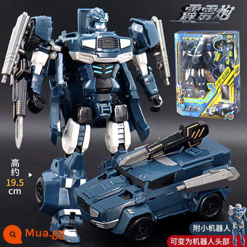 Chính Hãng Biến Dạng Liên Minh Pulis Xe Biến Dạng Robot Mecha Đồ Chơi Trẻ Em Bé Trai King Kong Siêu Thay Đổi Thần Chiến Tranh - Sấm sét xám [Xe Jeep biến hình + Biến hình đầu + Vũ khí