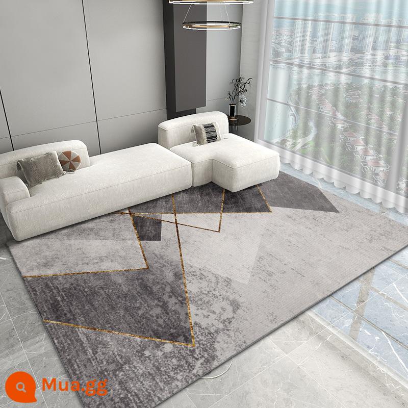 Ánh Sáng Sang Trọng Cao Cấp Màu Xám Trừu Tượng Thảm Ghế Sofa Phòng Khách Bàn Chăn Nhà Sàn Lớn Mùa Đông Dày Chăn Thảm - Đèn hình học sang trọng-1F