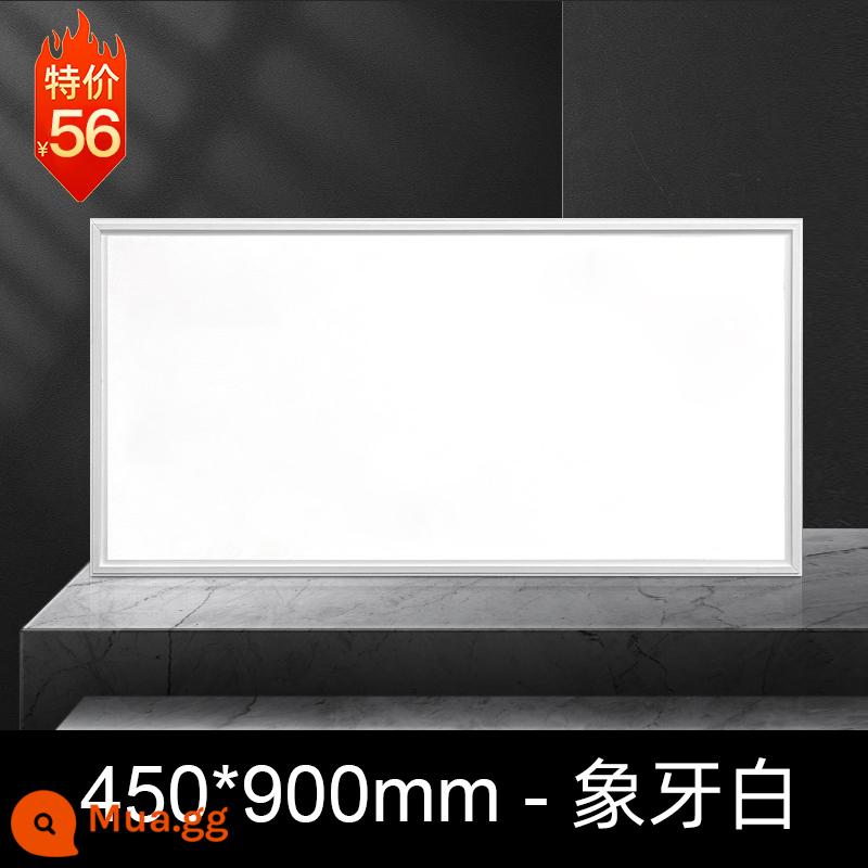 Tổ ong bảng lớn tích hợp đèn LED âm trần 450x900 miếng nhôm hình tam giác phòng khách nhà bếp 45x90 nhúng đèn phẳng - 450*900 trắng ngà [thời gian giới hạn 56 nhân dân tệ]