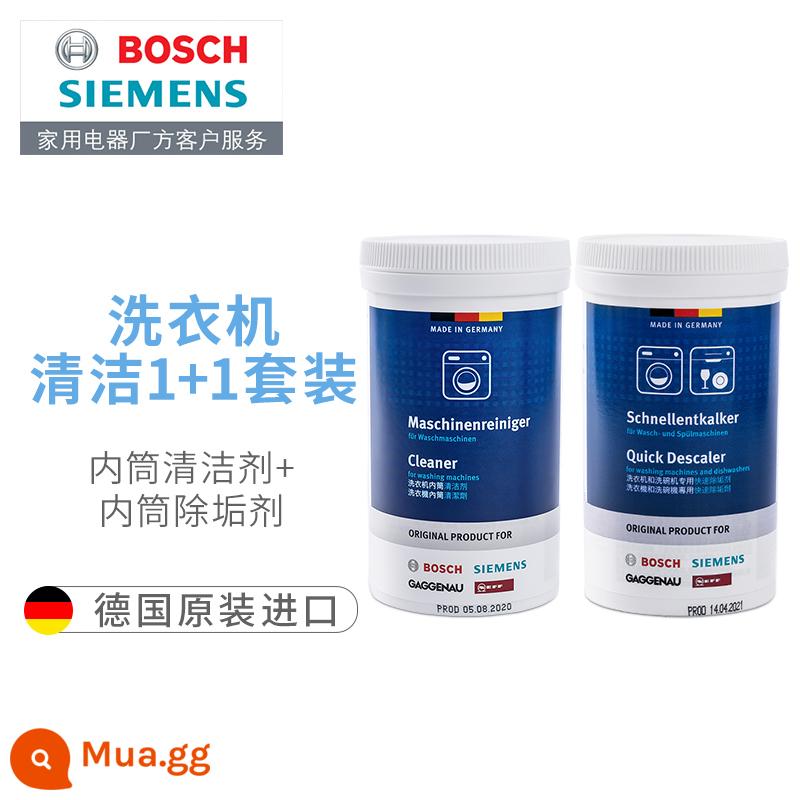 Bộ chất tẩy rửa lồng máy giặt Siemens Bosch Bộ làm sạch lồng giặt, tẩy cặn và loại bỏ nấm mốc chính hãng từ Đức - Chất tẩy rửa + tẩy cặn