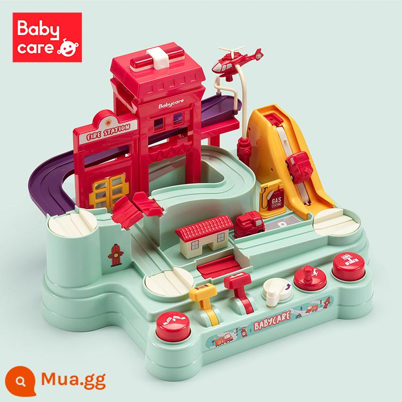 babycare đường ray xe lửa trò chơi phiêu lưu đột phá ô tô leo cầu thang đồ chơi trẻ em bé trai bé gái xếp hình cho bé - Cuộc phiêu lưu đột phá của trạm cứu hỏa-Loại pin