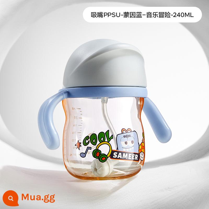 Babycare Học Tập Uống Cho Bé Cốc Nước Cho Bé Ống Hút Cốc Trẻ Em Trên 6 Tháng Mỏ Vịt Cốc Tập Uống Nước Chống Sặc - [Straw-PPSU]Cuộc phiêu lưu âm nhạc xanh Moyin