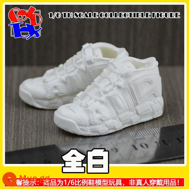 Hợp thời trang Handmade Sneakers Model Stereo Model Mini Shoes Pippen Series Trang trí quà tặng [Mẫu Zhongshan] - Trắng