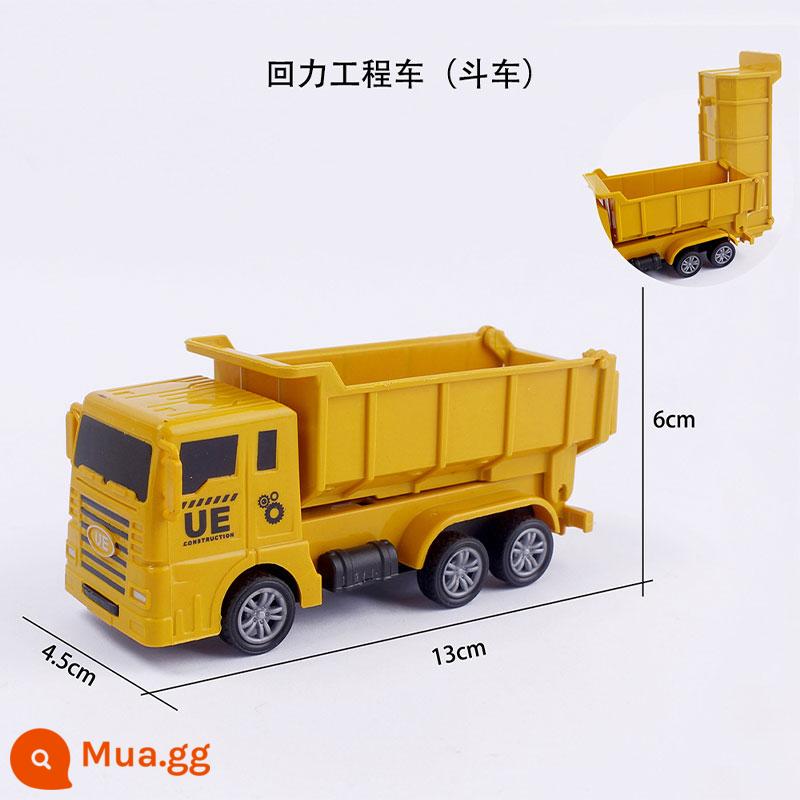 Máy xúc Trang trí bánh Máy xúc Máy ủi Sinh nhật cậu bé Kỹ thuật Xe Roadblock Plug-in Đào Monster Hand Ornament - Xe xô kéo màu xanh nhạt 2 chiếc