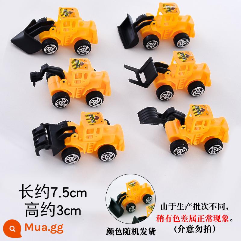 Máy xúc Trang trí bánh Máy xúc Máy ủi Sinh nhật cậu bé Kỹ thuật Xe Roadblock Plug-in Đào Monster Hand Ornament - Xe công trình 6 cái 10 bộ