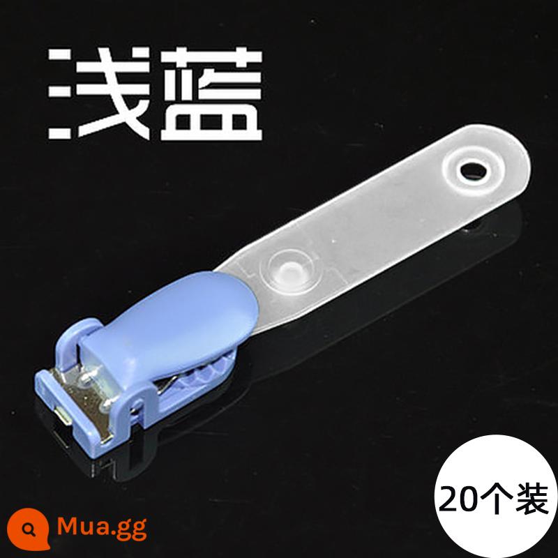 Ruipu Liba kẹp màu clip lật thẻ làm việc thẻ sinh viên thẻ khóa kẹp y tá thẻ làm việc huy hiệu treo thẻ xe buýt - Màu xanh nhạt-20 miếng