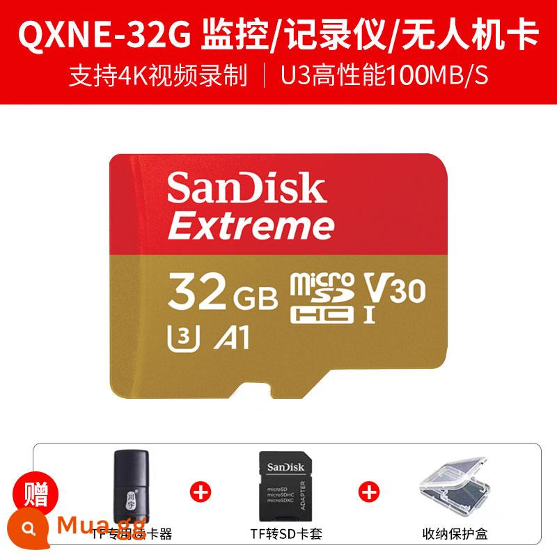 Thẻ Nhớ 64G Ống Kính Chụp Ảnh Giám Sát SanDisk SD Tốc Độ Cao Máy Bay Không Người Lái Fat32G Lái Xe Đầu Ghi Lưu Trữ Thẻ TF - Đầu đọc thẻ 32G+ ✔[Đặc biệt dành cho giám sát/máy bay không người lái/Camera hành động]