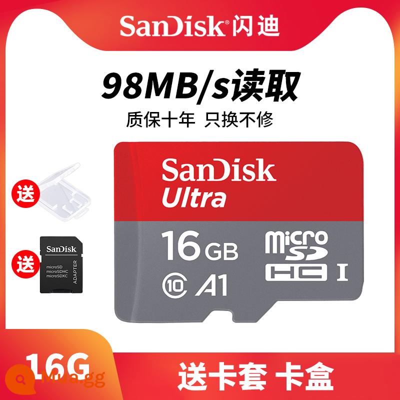 Thẻ nhớ SanDisk64g lái xe đầu ghi lưu trữ tốc độ cao sd điện thoại di động thẻ tf ống kính chụp ảnh giám sát 128g xe hơi - U1[SanDisk] Thẻ tốc độ cao 16G/ ngăn chứa thẻ SD miễn phí