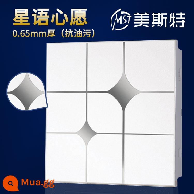 Tấm khóa nhôm kỹ thuật tích hợp trần Meister 600x600 trần văn phòng nhà xưởng vật liệu trần treo đặc biệt - [Độ dày 0,65mm] Lời chúc ngôn ngữ sao