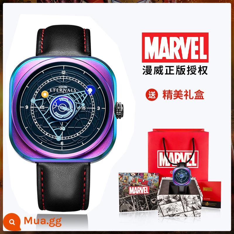 Đồng hồ đeo tay Marvel doanh nam xu hướng vĩnh cửu cơ vuông thương hiệu nổi tiếng xác thực học sinh trung học khái niệm lỗ sâu đồng hồ nam - Màu sắc rực rỡ