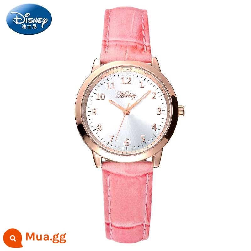 Đồng hồ Disney nữ học sinh cấp 2 nữ sinh cấp 3 2022 nữ cơ khí mới đặc biệt dành cho trẻ em và bé gái - Văn-Cô Gái Màu Hồng