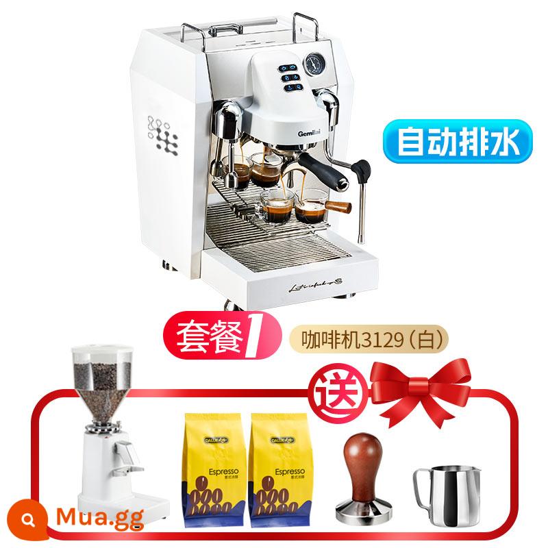 Ge Mi Cai CRM3129 Triệu chứng thương mại nhỏ Semi -Auutomatic Coffee máy 4 - 3129 gói màu trắng một