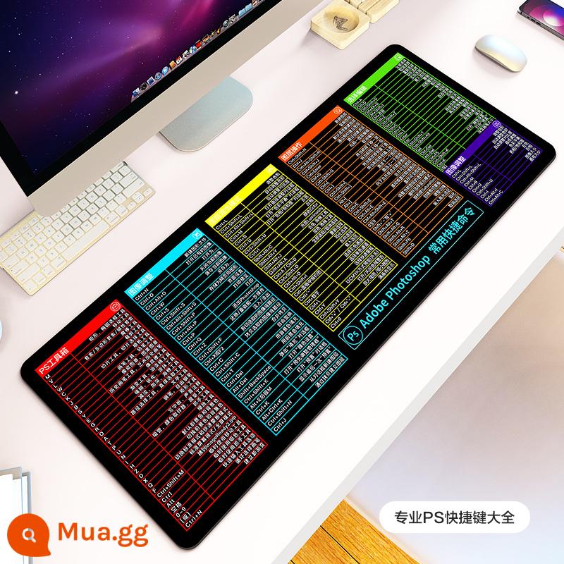 Miếng lót chuột quá khổ nam nữ trò chơi điện cạnh tranh văn phòng ps phím tắt bàn phím máy tính Daquan máy tính để bàn mat tùy chỉnh - Danh sách phím tắt chuyên nghiệp PS