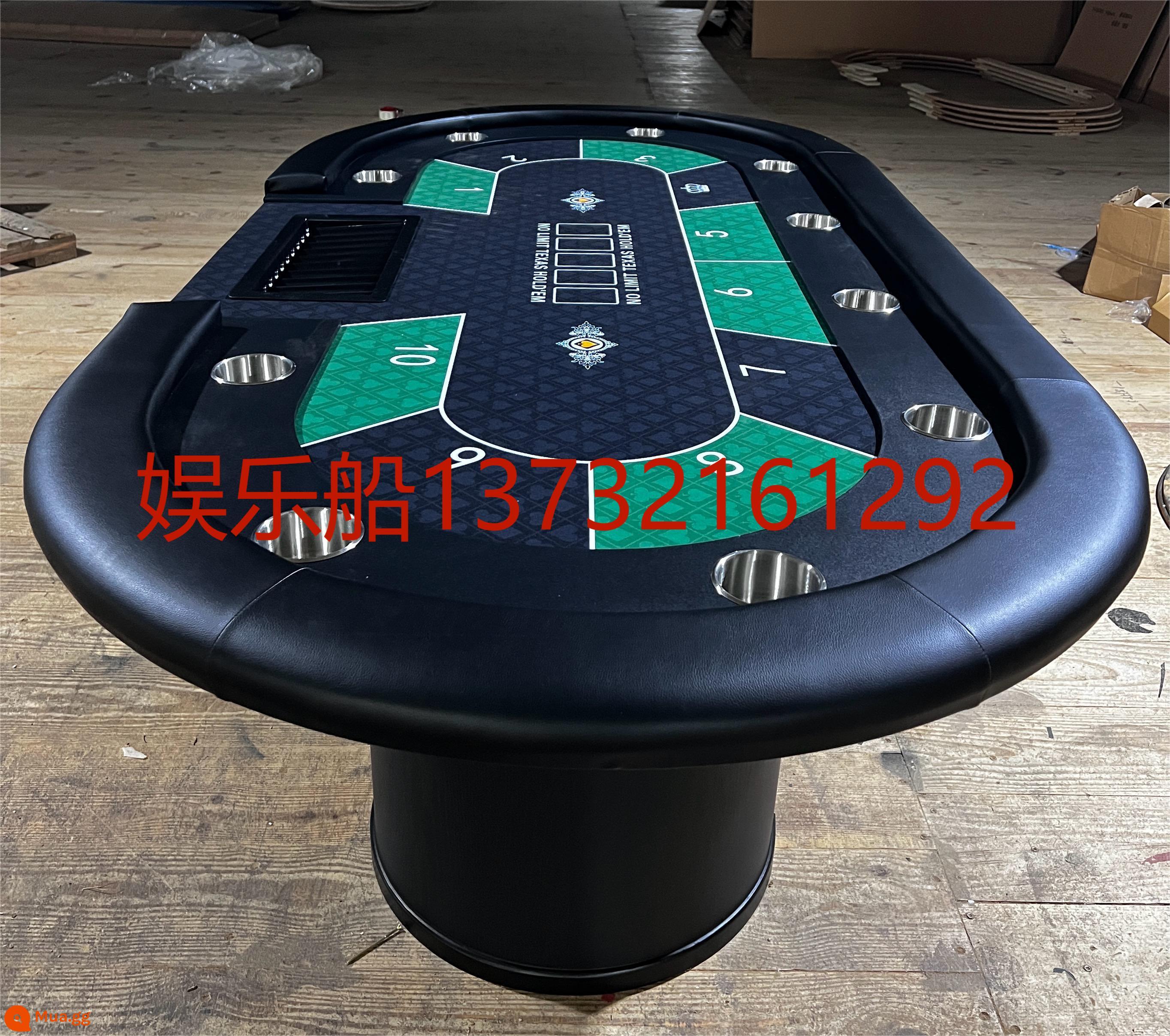 2022 Bàn Texas Hold'em Người sói giết chết Bàn Baccarat Bàn xoay Bàn Blackjack Có thể được tùy chỉnh - Xanh đen kích thước 240*120 cm