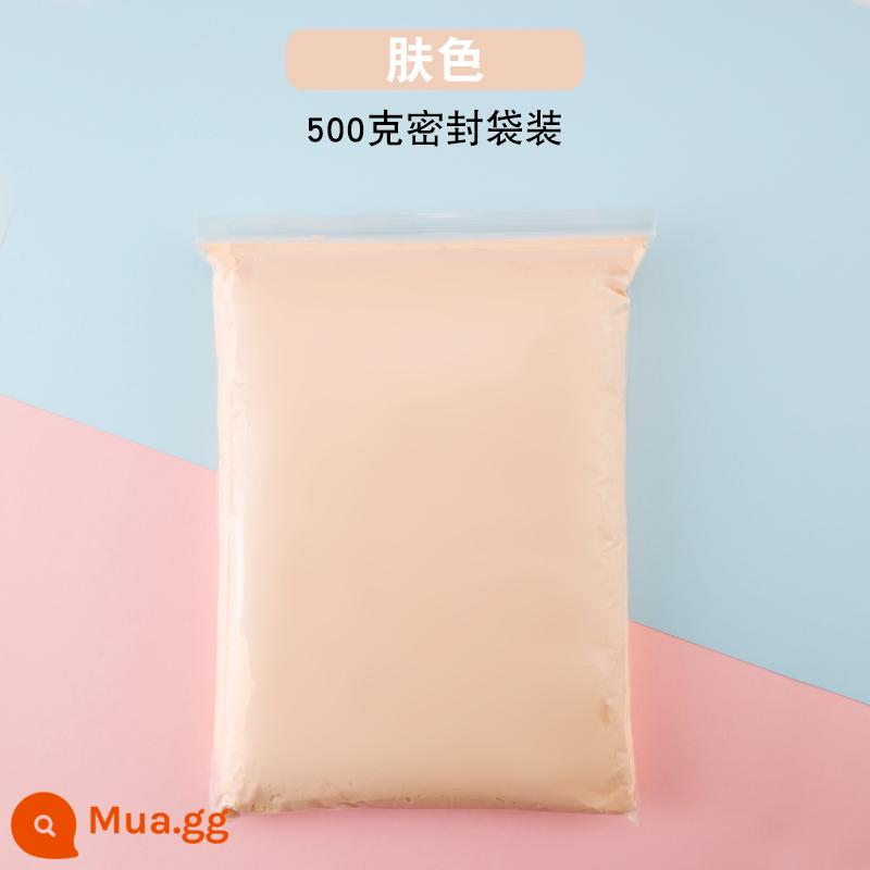 Đất siêu nhẹ 500g gói lớn không gian bùn đất sét handmade tự làm chất liệu gói màu bùn dụng cụ đồ chơi trẻ em - Màu da 500g/túi lớn