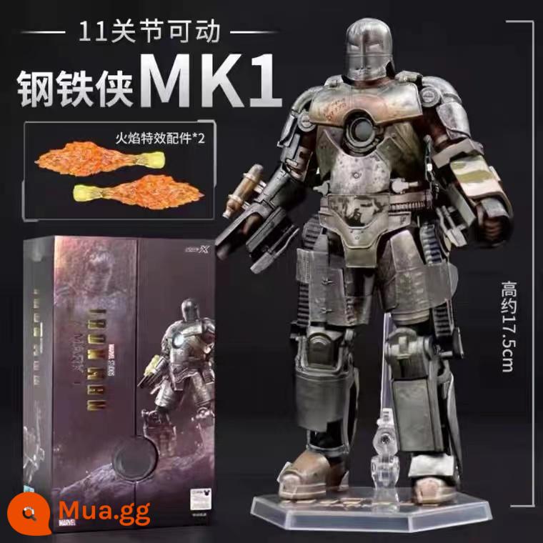 Midtop Iron Man chính hãng MK43 Ánh sáng Gennukmark 1234567 Di chuyển MK50 WAR MÁY - Hàng có sẵn Iron Man MK1 [hộp quà sang trọng + chân đế + tay cầm thay thế]