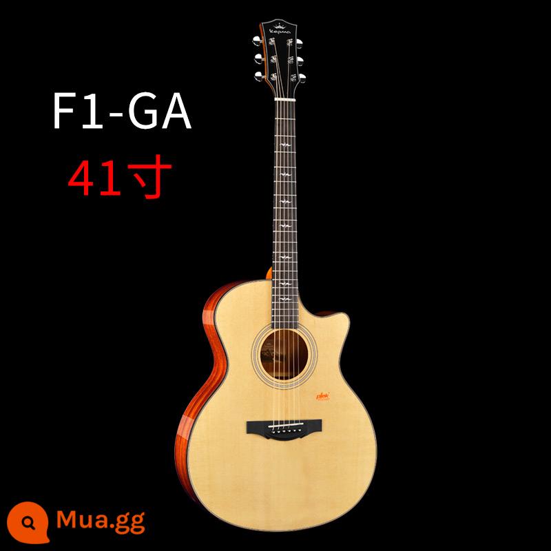 Kepma F1 đĩa đơn đàn guitar dân gian 41 \ 40 inch Fingerstyle hộp điện tròn đàn guitar acoustic chuyên nghiệp - Hình dạng thùng F1 dân gian-GA