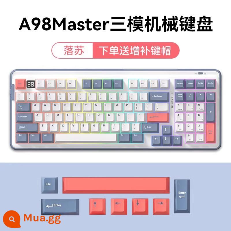 Bàn phím cơ Daryou A98master98pro Cấu trúc đệm có thể tùy chỉnh nóng ba chế độ không dây - A98master-Luosu