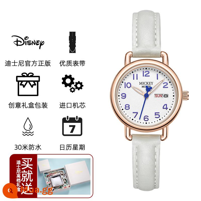 Đồng hồ Disney nữ học sinh cấp 2 nữ sinh cấp 2 2022 học sinh mới học sinh cấp 2 nữ chống nước đơn giản - Bệnh bạch cầu xanh [hộp quà vuông] Lựa chọn quà tặng tốt nhất