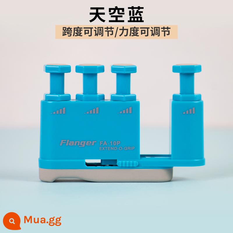 Flanger Lực Ngón Tay Đàn Guitar Piano Huấn Luyện Ngón Tay Trẻ Em Người Lớn Mở Ngón Tay Tập Co Giãn - Bộ tăng cường ngón tay có thể mở rộng được nâng cấp [Có thể điều chỉnh 2,5-6 lbs] Màu xanh thuần khiết