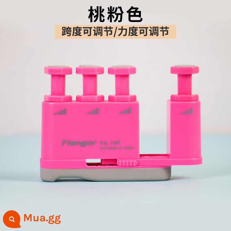 Flanger Lực Ngón Tay Đàn Guitar Piano Huấn Luyện Ngón Tay Trẻ Em Người Lớn Mở Ngón Tay Tập Co Giãn - Bộ tăng cường ngón tay có thể mở rộng được nâng cấp [2,5-6 lbs có thể điều chỉnh] Bột đào