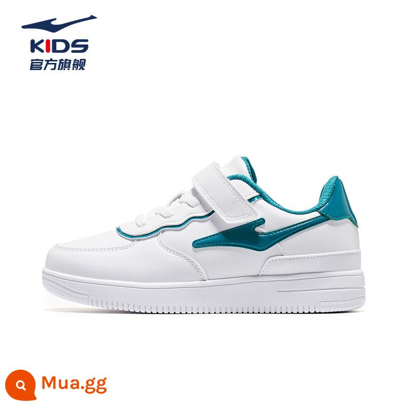 Giày Trẻ Em Hongxing Erke Giày Trắng Bé Gái Mùa Hè 2023 Lưới Thoáng Khí Giày Sneaker Bé Trai Cổ Thấp Giày Sneaker Trẻ Em - Pure White/Patina 007 [Trung tính trên da]