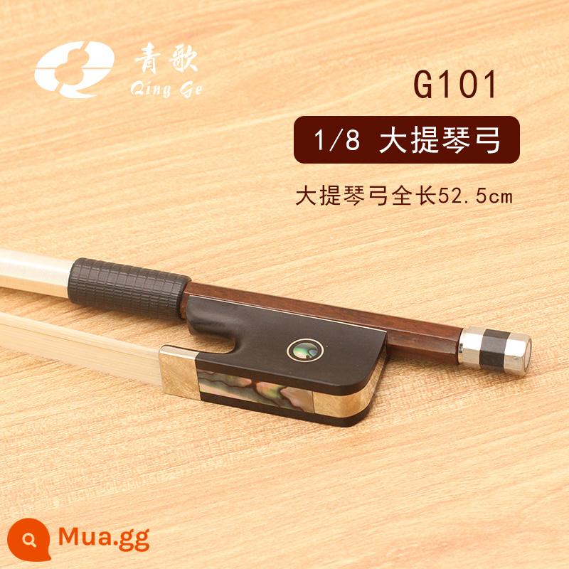 Qingge G101 Brazil cung vĩ cầm bằng gỗ cung cho người mới bắt đầu chơi thử viola cung cello cung - Cung cello G101 1/8 (tổng chiều dài cung 52,5cm)