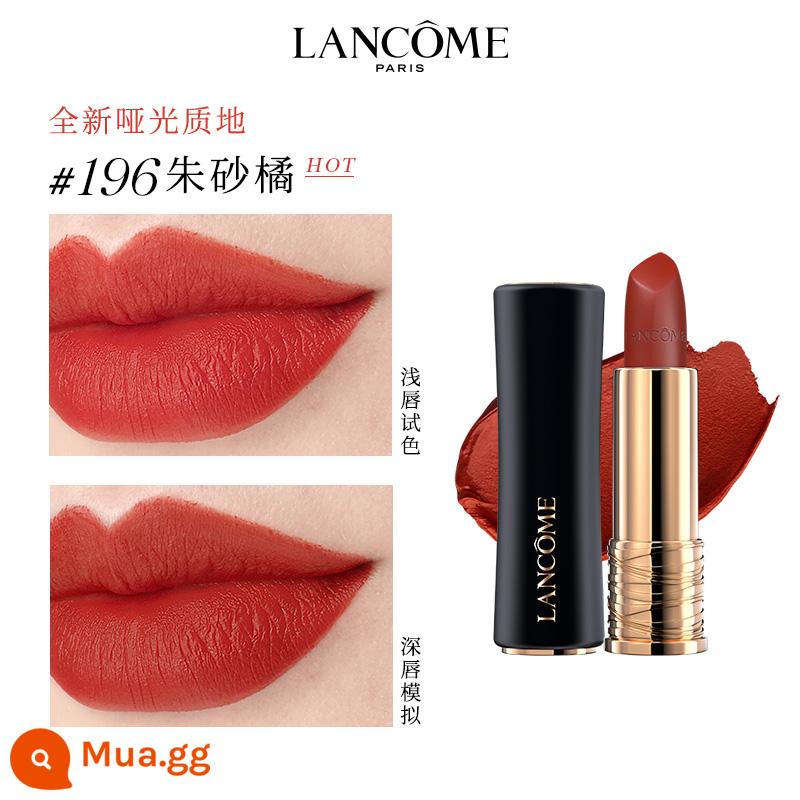 [Mua ngay] Lancôme Pure Lipstick Xiaoman Eo Matte Lipstick Classic 196 White and Color - Velvet matte #196 cam cinnabar