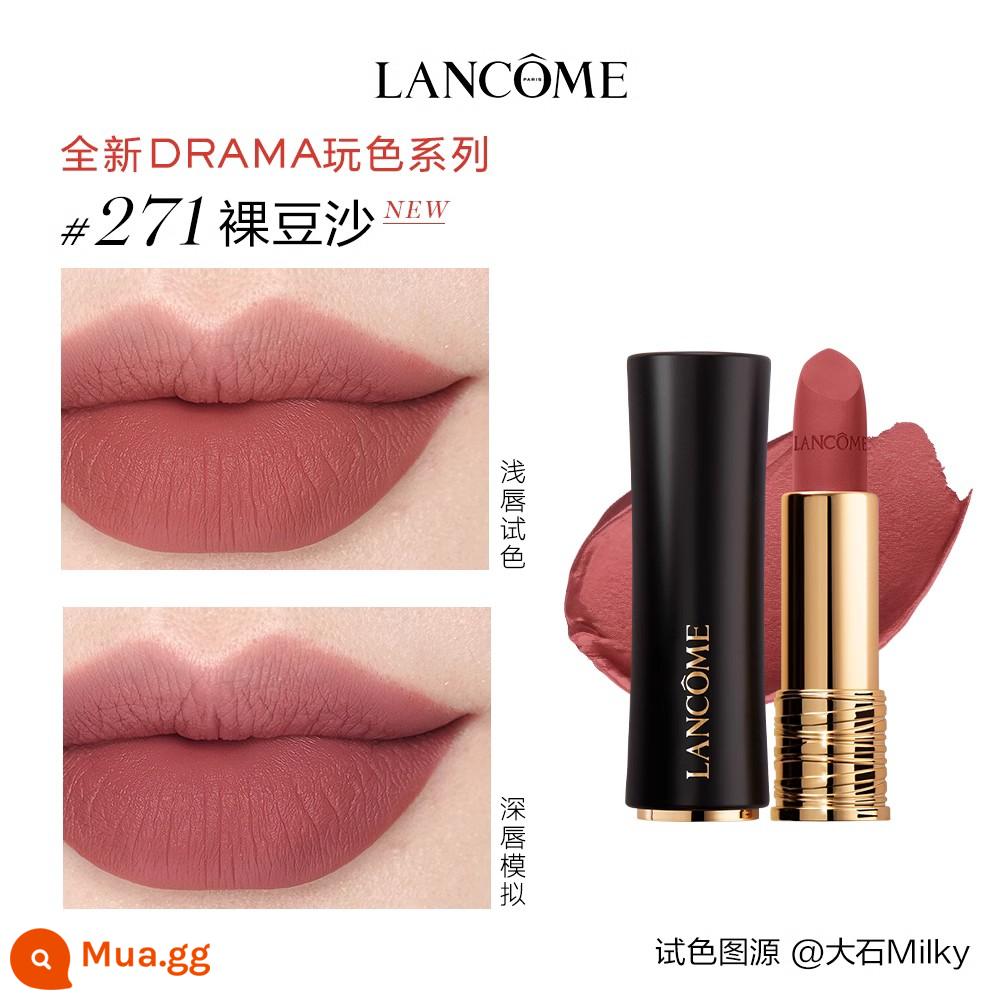 [Mua ngay] Lancôme Pure Lipstick Xiaoman Eo Matte Lipstick Classic 196 White and Color - Velvet Matte #271 Naked Bean Paste